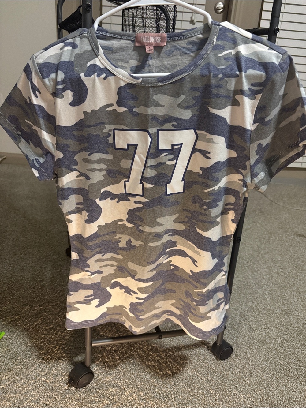 Blue Camo '77' Short Sleeve Tee
